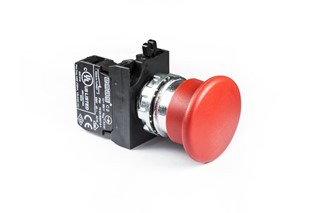 CM Serisi Metal 1NC Yaylı 40 mm Mantar Kırmızı 22 mm Buton